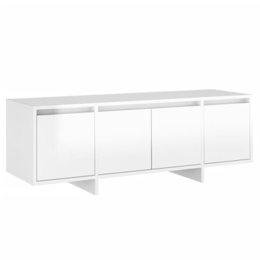 vidaXL Έπιπλο Τηλεόρασης Γυαλ. Λευκό 120x30x40,5cm Επεξ. Ξύλο