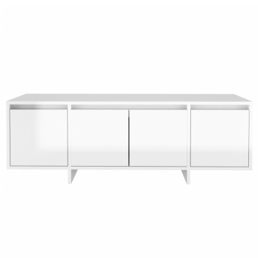 vidaXL Έπιπλο Τηλεόρασης Γυαλ. Λευκό 120x30x40,5cm Επεξ. Ξύλο