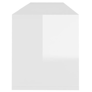 vidaXL Έπιπλο Τηλεόρασης Γυαλ. Λευκό 120x30x40,5cm Επεξ. Ξύλο