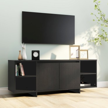 vidaXL Έπιπλο Τηλεόρασης Μαύρο 130x35x50cm από Μοριοσανίδα