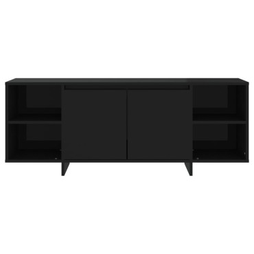 vidaXL Έπιπλο Τηλεόρασης Μαύρο 130x35x50cm από Μοριοσανίδα