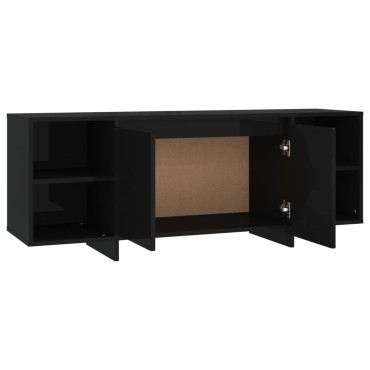 vidaXL Έπιπλο Τηλεόρασης Μαύρο 130x35x50cm από Μοριοσανίδα