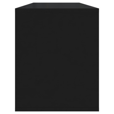 vidaXL Έπιπλο Τηλεόρασης Μαύρο 130x35x50cm από Μοριοσανίδα
