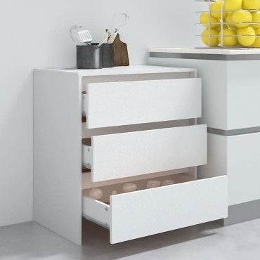 vidaXL Μπουφές Λευκός 70x41x75cm από Επεξεργασμένο Ξύλο 1 τεμ.