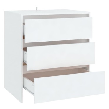 vidaXL Μπουφές Λευκός 70x41x75cm από Επεξεργασμένο Ξύλο 1 τεμ.