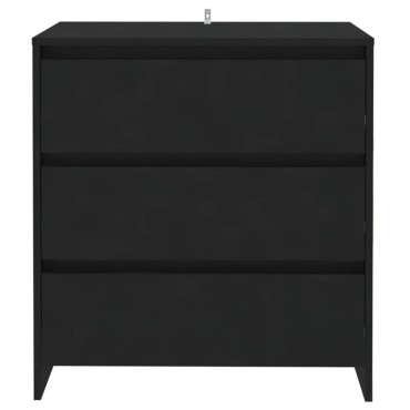 vidaXL Μπουφές Μαύρος 70x41x75cm από Επεξεργασμένο Ξύλο 1 τεμ.