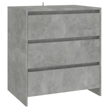 vidaXL Μπουφές Γκρι Σκυροδέματος 70x41x75cm Επεξεργασμένο Ξύλο 1 τεμ.