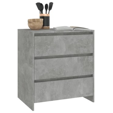 vidaXL Μπουφές Γκρι Σκυροδέματος 70x41x75cm Επεξεργασμένο Ξύλο 1 τεμ.