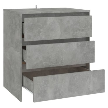 vidaXL Μπουφές Γκρι Σκυροδέματος 70x41x75cm Επεξεργασμένο Ξύλο 1 τεμ.