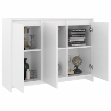 vidaXL Μπουφές Λευκός 102x33x75cm από Επεξ. Ξύλο 1 τεμ.
