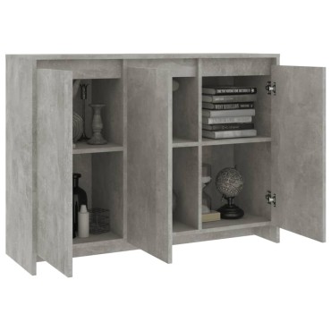vidaXL Ντουλάπι Γκρι Σκυροδέματος 102x33x75cm Επεξεργασμένο Ξύλο 1 τεμ.