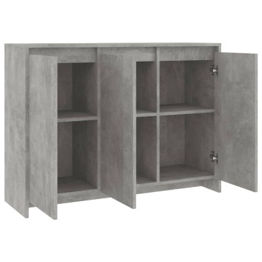 vidaXL Ντουλάπι Γκρι Σκυροδέματος 102x33x75cm Επεξεργασμένο Ξύλο 1 τεμ.