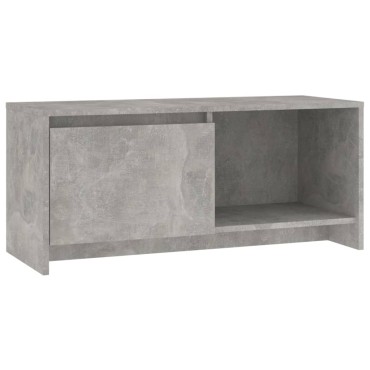 vidaXL Έπιπλο Τηλεόρασης Γκρι Σκυροδέματος 90x35x40cm Επεξ. Ξύλο