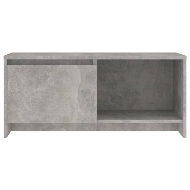 vidaXL Έπιπλο Τηλεόρασης Γκρι Σκυροδέματος 90x35x40cm Επεξ. Ξύλο