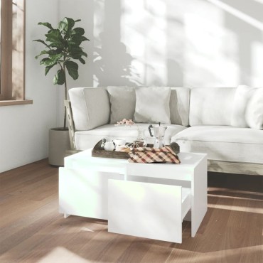 vidaXL Τραπεζάκι Σαλονιού Λευκό 90x50x41,5cm από Επεξ. Ξύλο 1 τεμ.