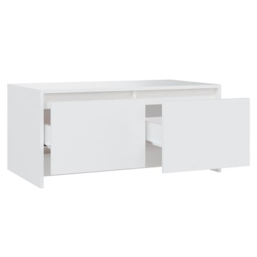 vidaXL Τραπεζάκι Σαλονιού Λευκό 90x50x41,5cm από Επεξ. Ξύλο 1 τεμ.
