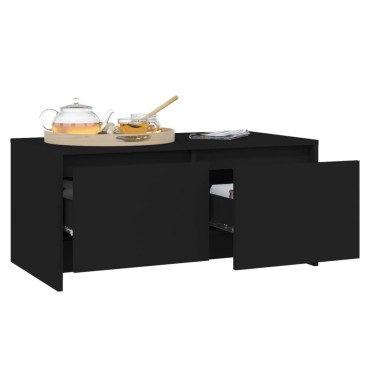 vidaXL Τραπεζάκι Σαλονιού Μαύρο 90x50x41,5cm Επεξεργασμένο Ξύλο 1 τεμ.