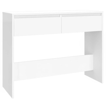 vidaXL Τραπέζι Κονσόλα Λευκό 100x35x76,5cm Επεξεργασμένο Ξύλο 1 τεμ.