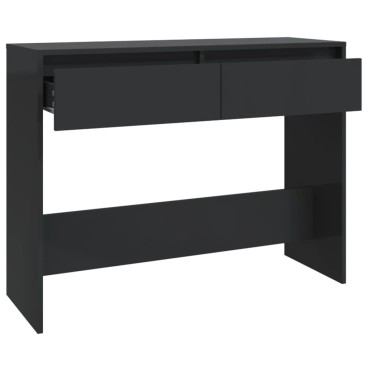vidaXL Τραπέζι Κονσόλα Μαύρο 100x35x76,5cm Επεξεργασμένο Ξύλο 1 τεμ.