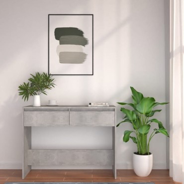 vidaXL Τραπεζάκι κονσόλα Γκρι Σκυρ. 100x35x76,5cm Επεξεργασμένο Ξύλο 1 τεμ.