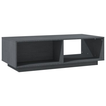 vidaXL Τραπεζάκι Σαλονιού Γκρι 110x50x33,5cm από Μασίφ Ξύλο Πεύκου 1 τεμ.