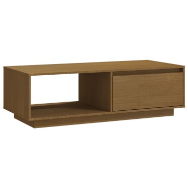 vidaXL Τραπεζάκι Σαλονιού Καφέ Μελί 110x50x33,5cm Μασίφ Ξύλο Πεύκου 1 τεμ.