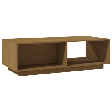 vidaXL Τραπεζάκι Σαλονιού Καφέ Μελί 110x50x33,5cm Μασίφ Ξύλο Πεύκου 1 τεμ.