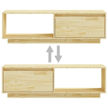 vidaXL Έπιπλο Τηλεόρασης 110x30x33,5cm από Μασίφ Ξύλο Πεύκου