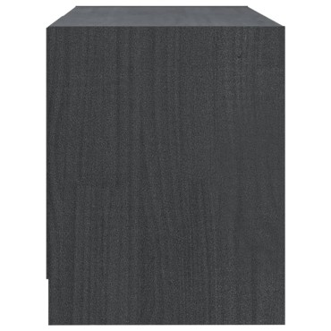 vidaXL Έπιπλο Τηλεόρασης Γκρι 80x31x39cm από Μασίφ Ξύλο Πεύκου