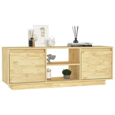 vidaXL Έπιπλο Τηλεόρασης 110x30x40cm από Μασίφ Ξύλο Πεύκου