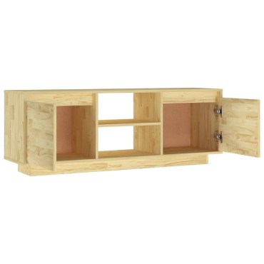 vidaXL Έπιπλο Τηλεόρασης 110x30x40cm από Μασίφ Ξύλο Πεύκου