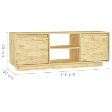 vidaXL Έπιπλο Τηλεόρασης 110x30x40cm από Μασίφ Ξύλο Πεύκου