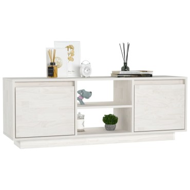 vidaXL Έπιπλο Τηλεόρασης 110x30x40cm από Μασίφ Ξύλο Πεύκου