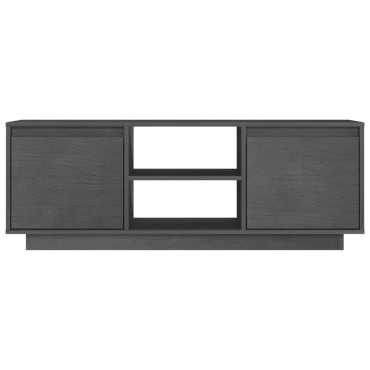vidaXL Έπιπλο Τηλεόρασης Γκρι 110x30x40cm από Μασίφ Ξύλο Πεύκου