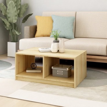 vidaXL Τραπεζάκι Σαλονιού 75x50x33,5cm από Μασίφ Ξύλο Πεύκου 1 τεμ.
