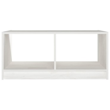 vidaXL Τραπεζάκι Σαλονιού Λευκό 75x50x33,5cm από Μασίφ Ξύλο Πεύκου 1 τεμ.