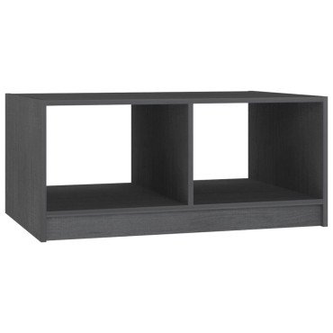 vidaXL Τραπεζάκι Σαλονιού Γκρι 75x50x33,5cm από Μασίφ Ξύλο Πεύκου 1 τεμ.