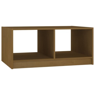 vidaXL Τραπεζάκι Σαλονιού Καφέ Μελί 75x50x33,5cm Μασίφ Ξύλο Πεύκου 1 τεμ.