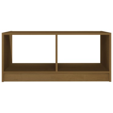 vidaXL Τραπεζάκι Σαλονιού Καφέ Μελί 75x50x33,5cm Μασίφ Ξύλο Πεύκου 1 τεμ.