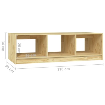 vidaXL Τραπεζάκι Σαλονιού 110x50x34cm από Μασίφ Ξύλο Πεύκου 1 τεμ.