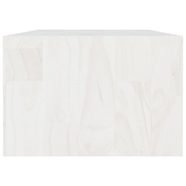 vidaXL Τραπεζάκι Σαλονιού Λευκό 110x50x34cm από Μασίφ Ξύλο Πεύκου 1 τεμ.