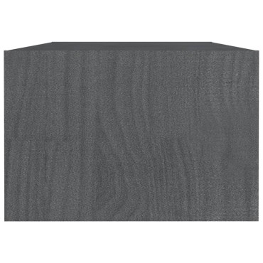 vidaXL Τραπεζάκι Σαλονιού Γκρι 110x50x34cm από Μασίφ Ξύλο Πεύκου 1 τεμ.