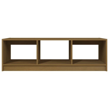 vidaXL Τραπεζάκι Σαλονιού Καφέ Μελί 110x50x34cm από Μασίφ Ξύλο Πεύκου 1 τεμ.