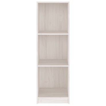 vidaXL Βιβλιοθήκη/Διαχωρ. Χώρου Λευκό 36x33x110cm Μασίφ Ξύλο Πεύκου 1 τεμ.