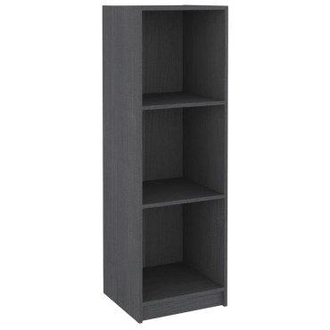 vidaXL Βιβλιοθήκη/Διαχωρ. Χώρου Γκρι 36x33x110cm Μασίφ Ξύλο Πεύκου 1 τεμ.
