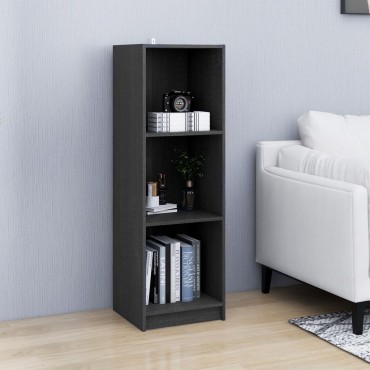 vidaXL Βιβλιοθήκη/Διαχωρ. Χώρου Γκρι 36x33x110cm Μασίφ Ξύλο Πεύκου 1 τεμ.