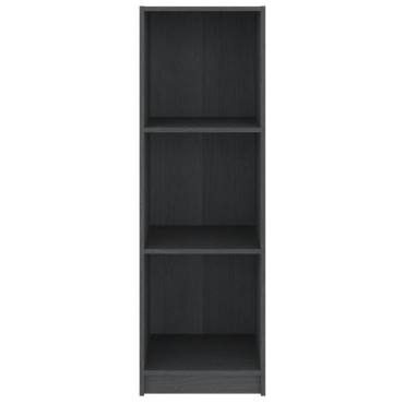 vidaXL Βιβλιοθήκη/Διαχωρ. Χώρου Γκρι 36x33x110cm Μασίφ Ξύλο Πεύκου 1 τεμ.
