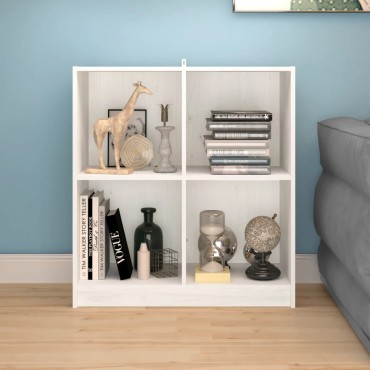 vidaXL Μπουφές Λευκός 70x33x76cm από Μασίφ Ξύλο Πεύκου 1 τεμ.