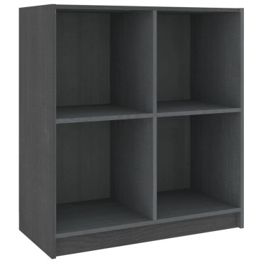 vidaXL Μπουφές Γκρι 70x33x76cm από Μασίφ Ξύλο Πεύκου 1 τεμ.