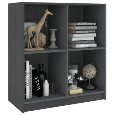 vidaXL Μπουφές Γκρι 70x33x76cm από Μασίφ Ξύλο Πεύκου 1 τεμ.